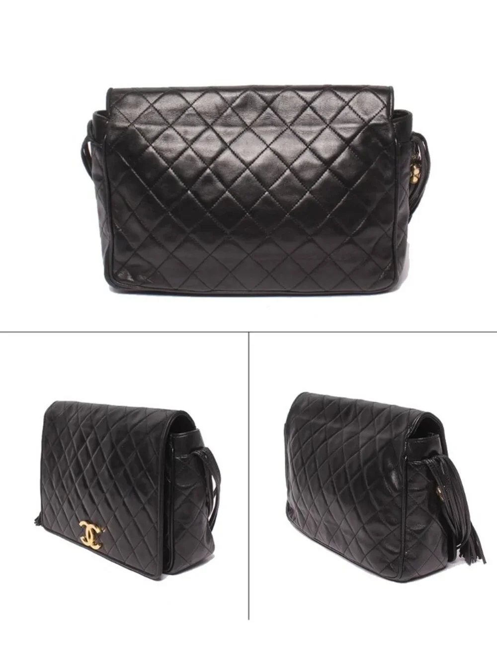 Chanel Shoulder Bag Crossbody Gold